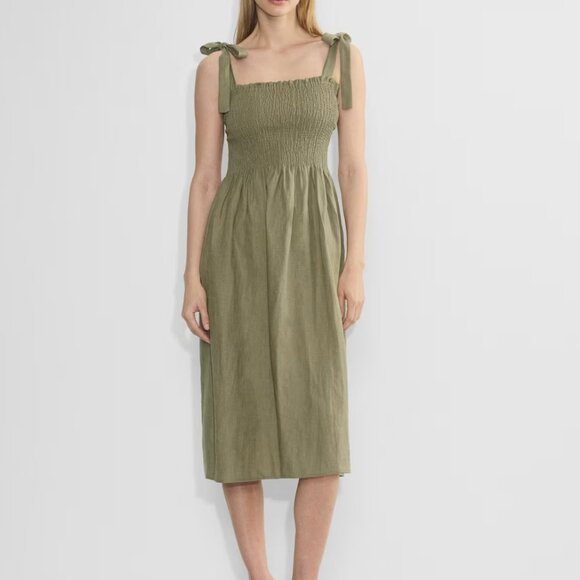Aritzia Wilfred Golden Hour Linen Dress in Sundried olive - XS - Picture 8 of 12